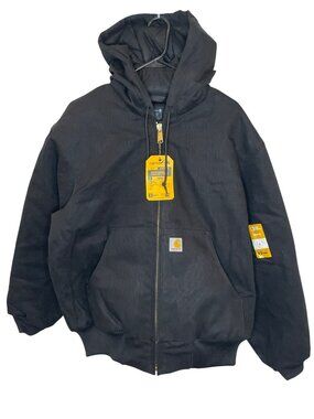 Carhartt Firm Duck Insulated Flannel-Lined Active Jacket Black Men's L $120 NWT